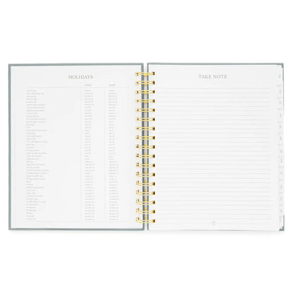 2025-2026 Dusty Blue Spiral Academic Planner