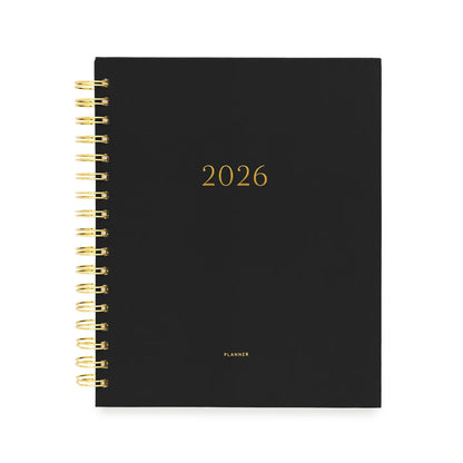 2026 Black Signature Spiral Planner