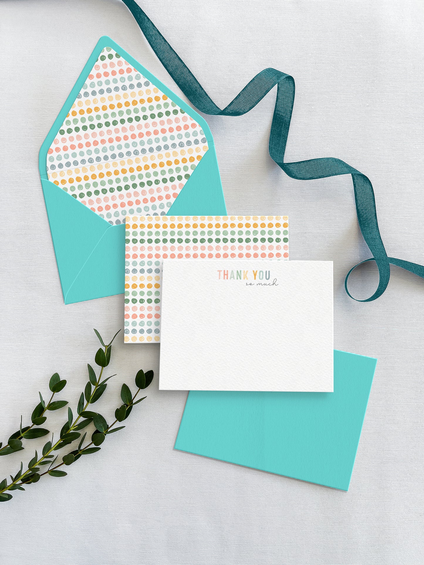 Flat notecards set
